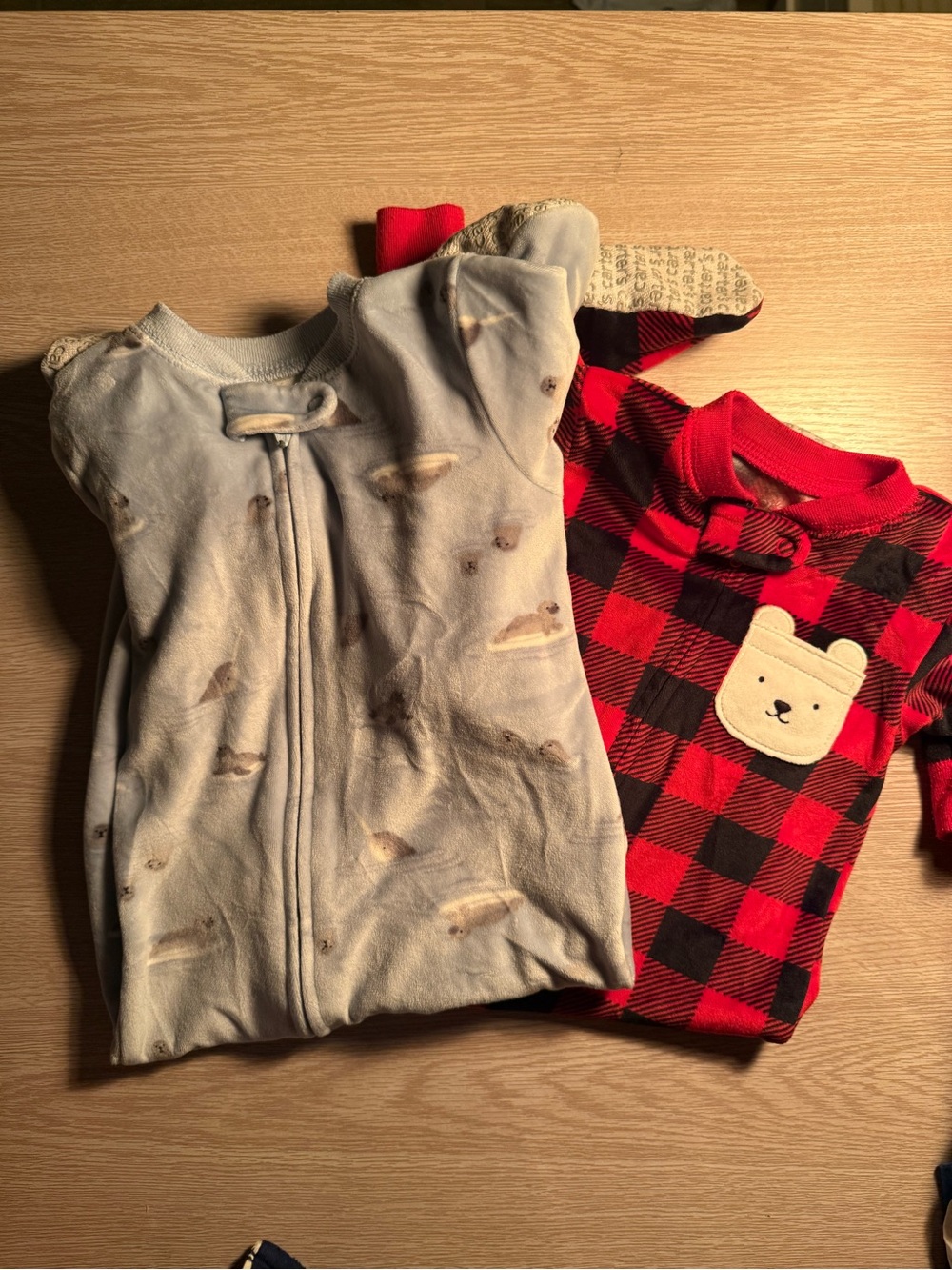 Carter's Red and Black Buffalo Plaid Baby Sleepwear Set